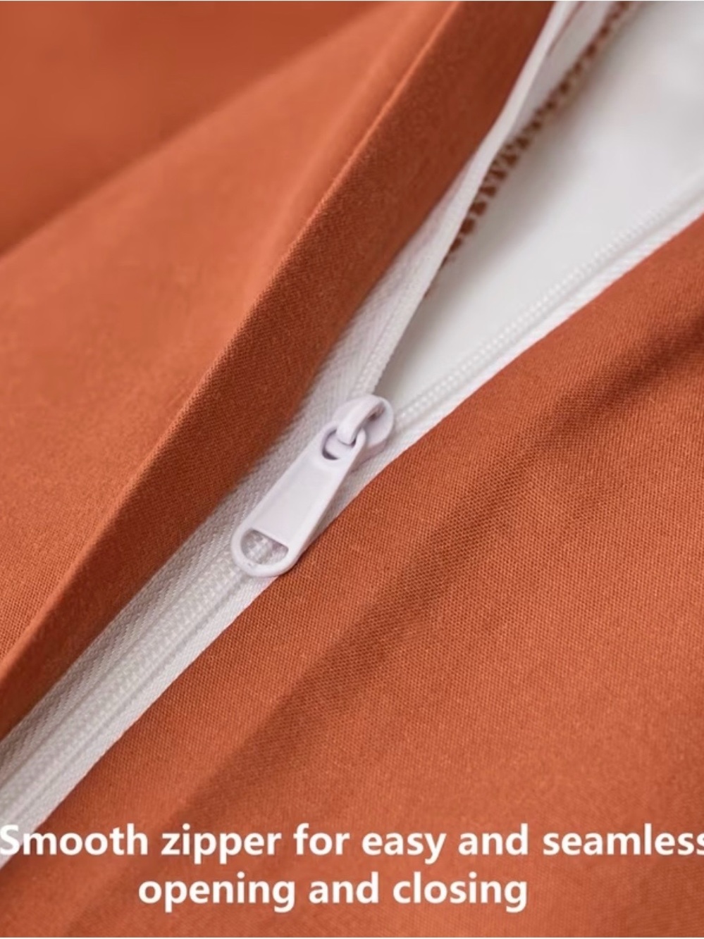 Rust Solid Duvet Cover King Bedding - Picture 3 of 4